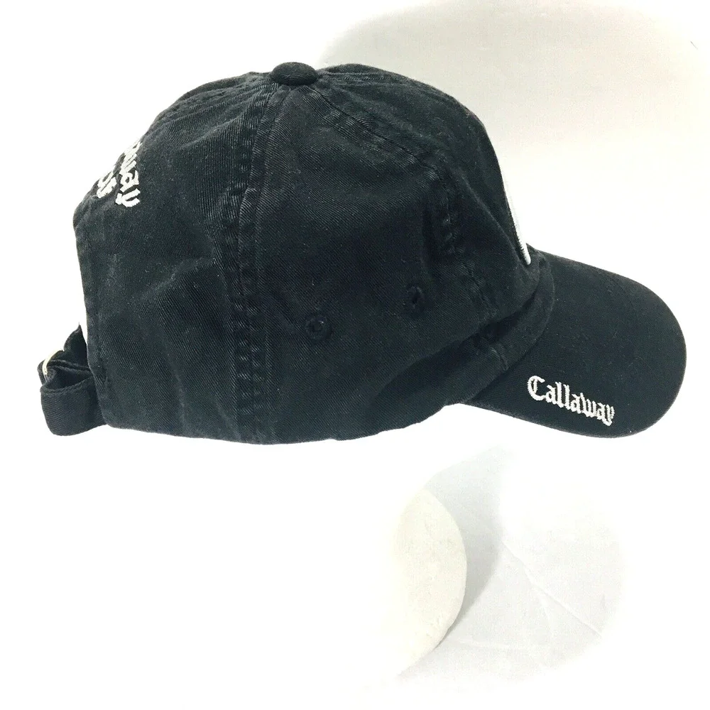 Callaway Big Logo Golf VFT Hat Cap Strap Back Adjust Black White